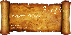 Hergert Énok névjegykártya